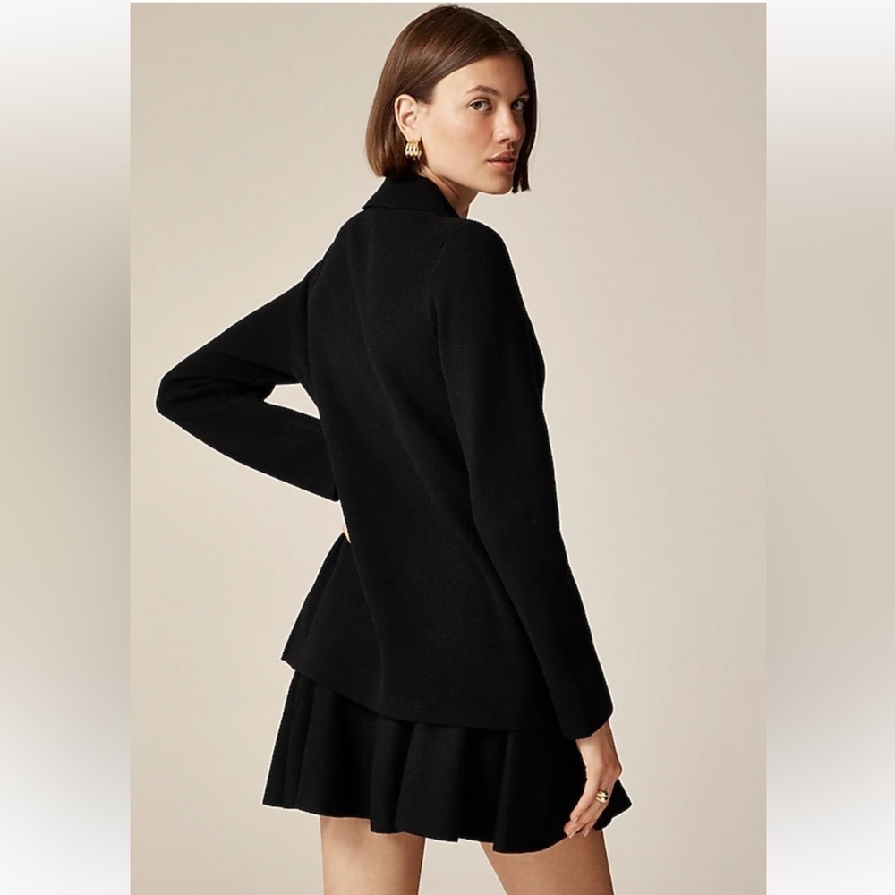 NEW J.Crew Warwick sweater blazer Size M Black - Picture 4 of 7